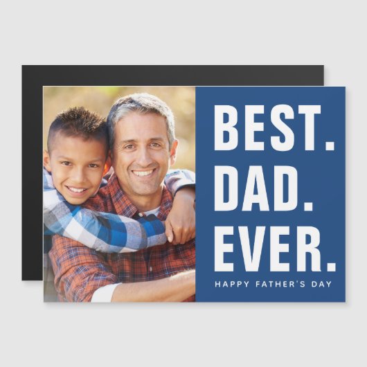 Het beste. Papa. Ooit. Vaderdag Magnetische fotoka (Voorkant / Achterkant)