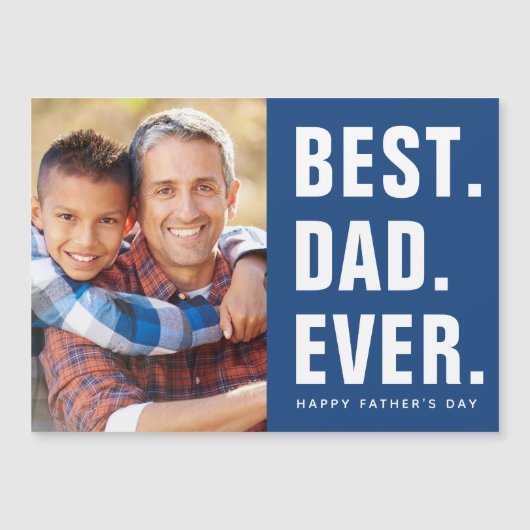 Het beste. Papa. Ooit. Vaderdag Magnetische fotoka (Voorkant)