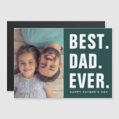 Het beste. Papa. Ooit. Vaderdag Magnetische fotoka (Voorkant / Achterkant)