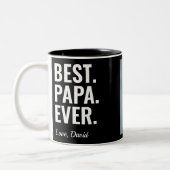 Het beste. Papa. Ooit. Vaderdag Photo Two-Tone Cof Tweekleurige Koffiemok (Links)