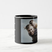 Het beste. Papa. Ooit. Vaderdag Photo Two-Tone Cof Tweekleurige Koffiemok (Center)