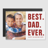 Het beste. Papa. Ooit. Valentijnsdag-fotokaart Mag (Voorkant / Achterkant)