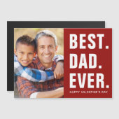 Het beste. Papa. Ooit. Valentijnsdag-fotokaart Mag (Voorkant / Achterkant)