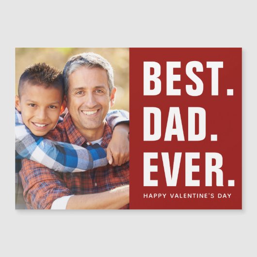 Het beste. Papa. Ooit. Valentijnsdag-fotokaart Mag (Voorkant)