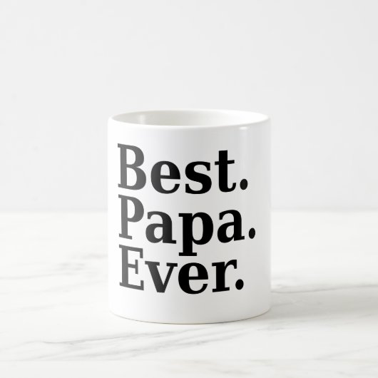 Het beste. Papa. Ooit. (zwart) Koffiemok (Center)