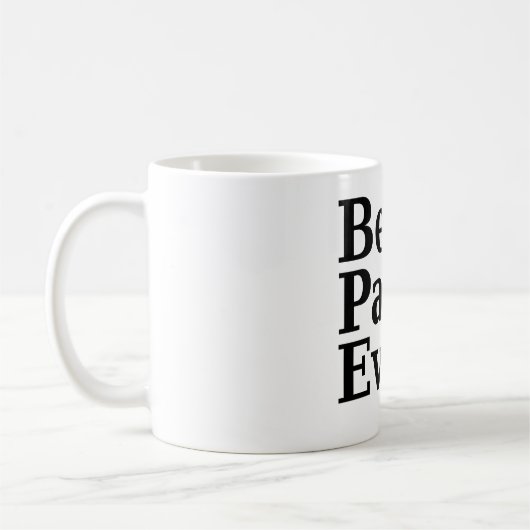 Het beste. Papa. Ooit. (zwart) Koffiemok (Links)