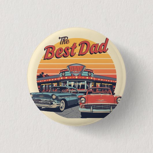 Het beste papa-restaurant ronde button 3,2 cm (Voorkant)