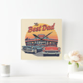 Het beste papa-restaurant vierkante klok (Huis)