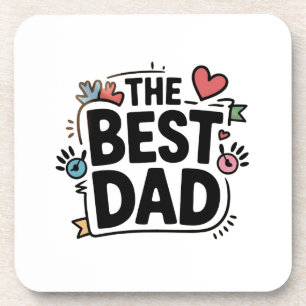 Het beste papa tekstontwerp bier onderzetter