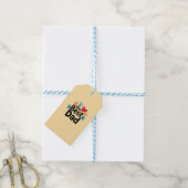 Het beste papa tekstontwerp cadeaulabel (Met Touw)