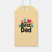 Het beste papa tekstontwerp cadeaulabel (Voorkant)