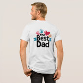 Het beste papa tekstontwerp Tri-Blend shirt (Voorkant)