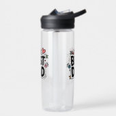 Het beste papa tekstontwerp waterfles (Links)