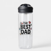 Het beste papa tekstontwerp waterfles (Voorkant)