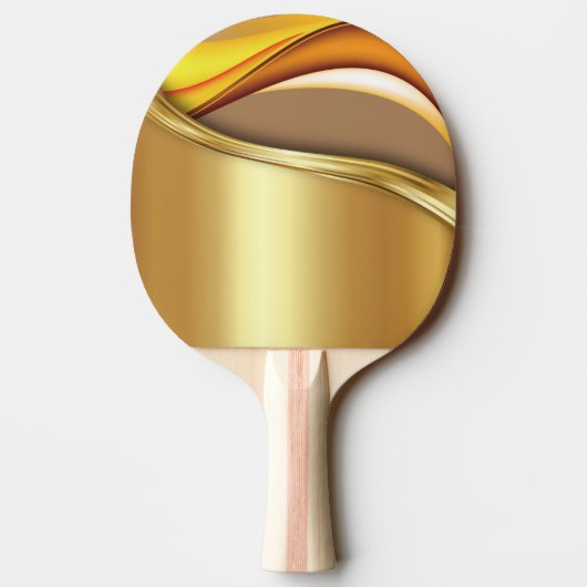 Het beste pingelt pongpeddel met een gouden vormge tafeltennisbatje (Achterkant)