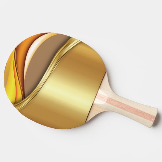 Het beste pingelt pongpeddel met een gouden vormge tafeltennisbatje (Zijkant)
