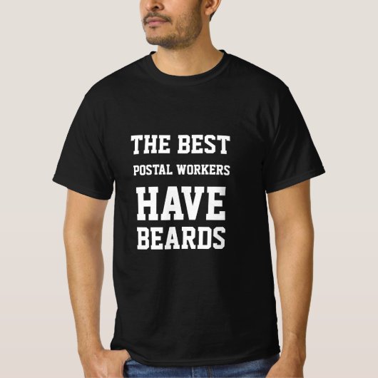 Het Beste Postbodes Hebben Baarden T-Shirt (Voorkant)