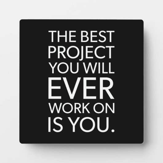 Het beste project is u - Motivatie Fotoplaat (Voorkant)