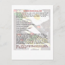 Het beste recept aller tijden - Evangelie tractaat Briefkaart