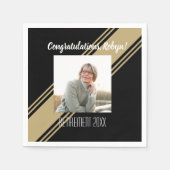 Het beste! Retiree Custom Photo party Napkins Servet (Voorkant)