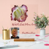 Het beste Roos ter wereld voor mama Acryl Bord (Huwelijk)
