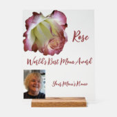 Het beste Roos ter wereld voor mama Acryl Bord (Voorkant)