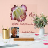 Het beste Roos ter wereld voor mama Acryl Bord (Huwelijk)