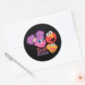 Het beste Sesame Street van Vrienden Ronde Sticker (Envelop)