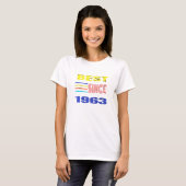 Het beste sinds 1963 is het mijn geboortedag prach t-shirt (Voorkant volledig)