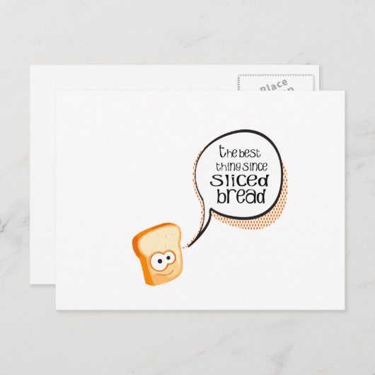 Het beste sinds gespleten brood briefkaart (Voorkant / Achterkant)