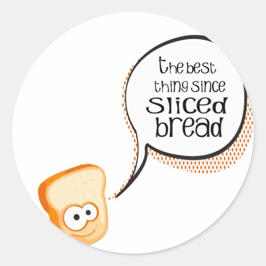 Het beste sinds gespleten brood ronde sticker (Voorkant)