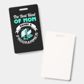 Het Beste Soort Moeder Vormt Een Programmeur Badge (Voor- en achterkant)
