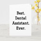Het beste. Tandassistent. Ooit. Kaart (Gele Bloem)