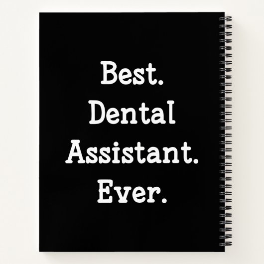 Het beste. Tandassistent. Ooit. Notitieboek (Achterkant)