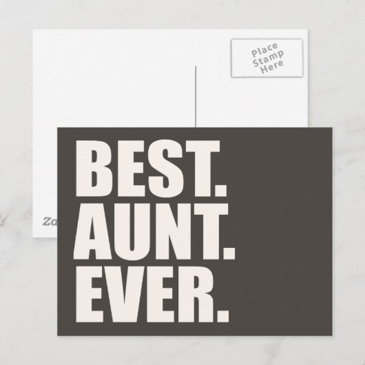 Het beste. Tante. Ooit. Briefkaart (Voorkant / Achterkant)