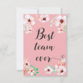 Het beste team ooit Kantoor Motivatie Citaat van h Bedankkaart (Voorkant)