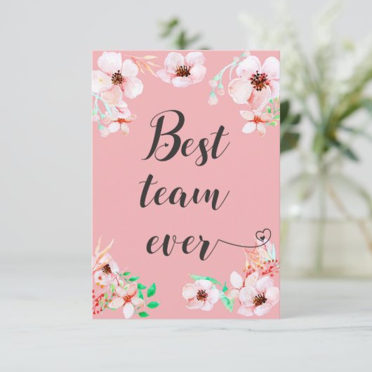 Het beste team ooit Kantoor Motivatie Citaat van h Bedankkaart (Staand voorkant)