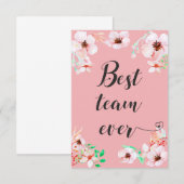 Het beste team ooit Kantoor Motivatie Citaat van h Bedankkaart (Voorkant / Achterkant)