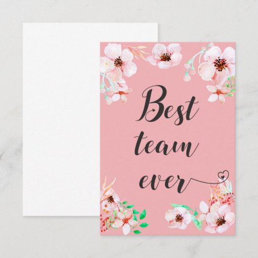 Het beste team ooit Kantoor Motivatie Citaat van h Bedankkaart (Voorkant / Achterkant)