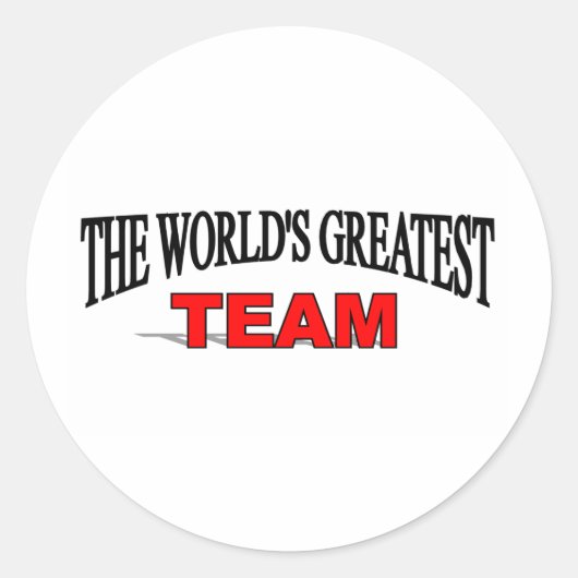 Het beste team ter wereld ronde sticker (Voorkant)