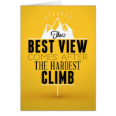 Het beste Uitzicht komt na de moeilijkste klim (Voorkant)