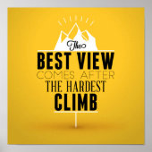 Het beste Uitzicht komt na de moeilijkste klim Poster (Voorkant)