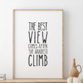 Het beste Uitzicht komt na de moeilijkste klim, Poster