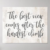 Het beste Uitzicht komt na de moeilijkste klim Poster (Voorkant)