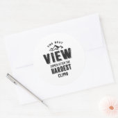 Het beste Uitzicht komt na de moeilijkste klim Ronde Sticker (Envelop)