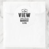 Het beste Uitzicht komt na de moeilijkste klim Ronde Sticker (Tas)