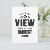 Het beste Uitzicht komt na de moeilijkste klim RSVP Kaartje (Staand voorkant)