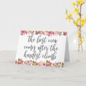 Het beste uitzicht komt na de moeilijkste klimmen kaart (Gele Bloem)