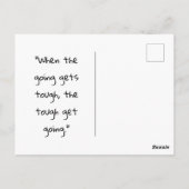 Het beste uitzicht komt na de zwaarste klim briefkaart (Achterkant)