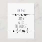 Het beste uitzicht komt na de zwaarste klim briefkaart (Voorkant)